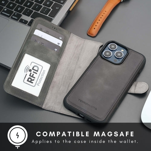 Casper iPhone 15 Pro Max Wallet Case Leather MagSafe