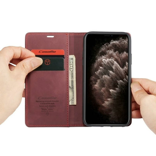 Magnetic Flip Wallet Case for iPhone 7, 8, X, 11, 12, 13